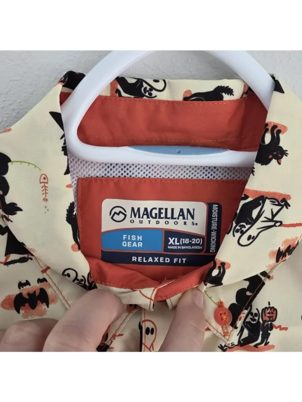 Magellan Boys‎ XL 18-20 Halloween Fishing Shirt Button Up